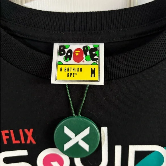 Netflix Squid Game Black T-Shirt by A bathing ape